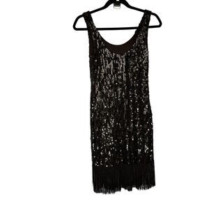 AKIRA Black Sequin Mini Dress